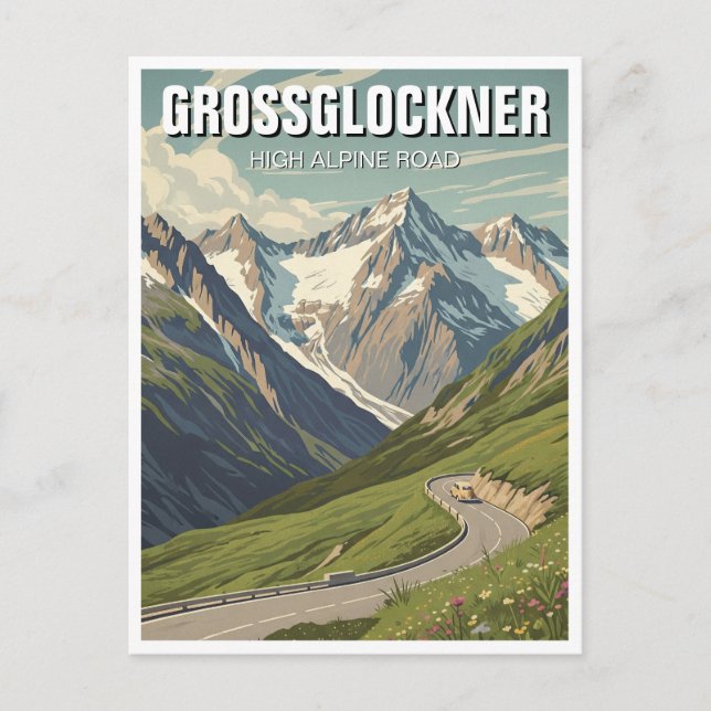 Cartão Postal da Estrada Alpina Grossglockner (Frente)