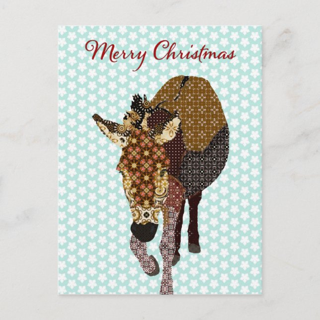 Cartão postal da Estrela Azul da feliz Natal (Frente)