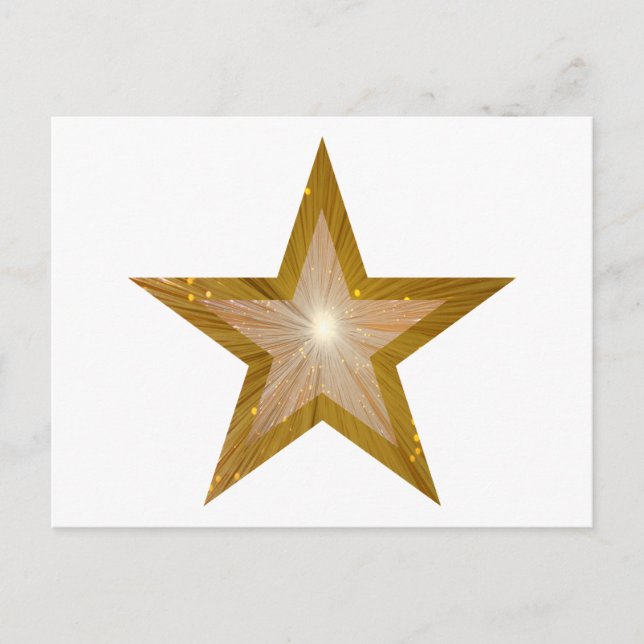 Cartão postal da Estrela Dourada branco (Frente)