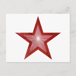 Cartão postal da Estrela Vermelha branco