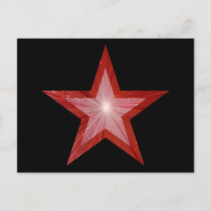 Cartão postal da Estrela Vermelha preto