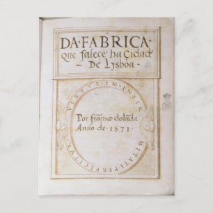 Cartão Postal Da Fabrica que falece ha Cidade de Lysboa"