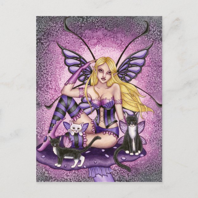 Cartão postal da fada cogumelo de Tracey (Frente)