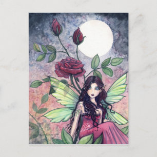 Cartão Postal da Fada Rosa Noturna