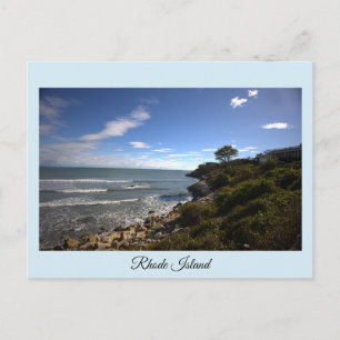 Cartão Postal da Falésia à Beira do Oceano de Rhod