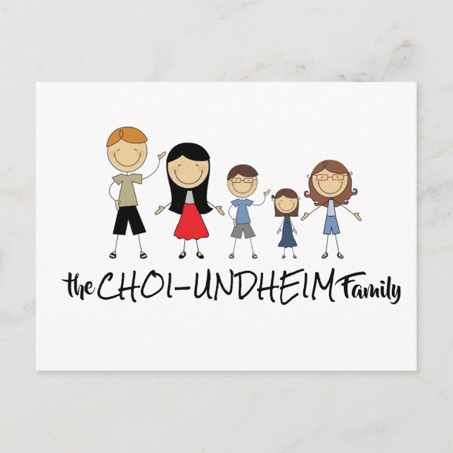 Cartão postal da família Choi-Undheim (Frente)