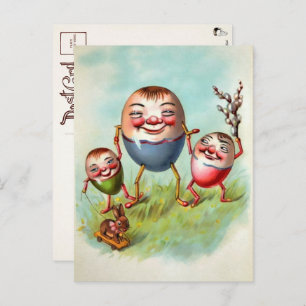 Cartão postal da família de ovos de Páscoa vitoria