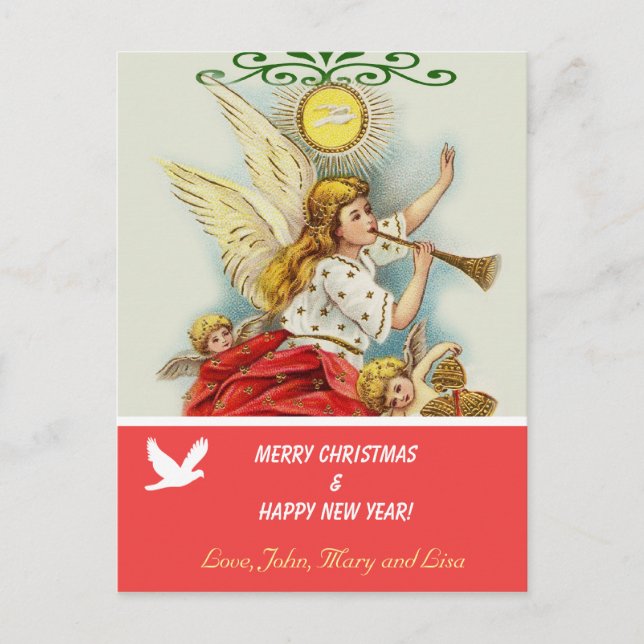 Cartão postal da família Feliz Natal (Frente)