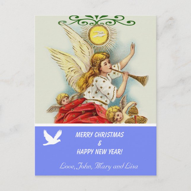 Cartão postal da família Feliz Natal (Frente)