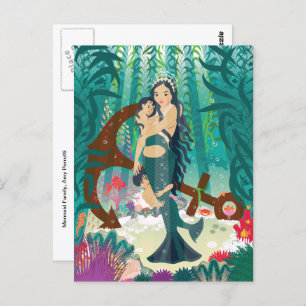 Cartão postal da família Mermaid