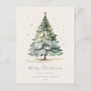 Cartão Postal da Família Star Dourada da Árvore Na