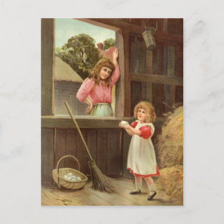 Cartão postal da família Vintage Fazenda