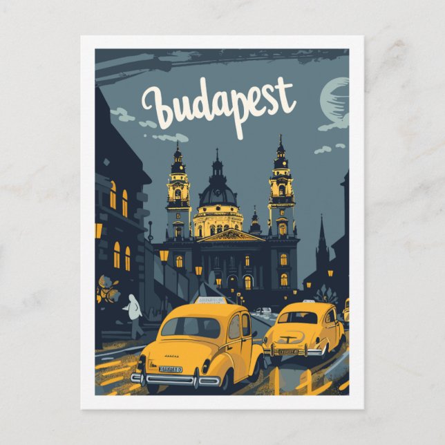 Cartão postal da Famosa Viagem da Hungria de Budap (Frente)