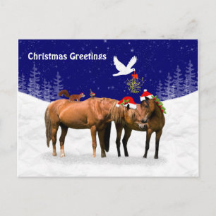 Cartão postal da festa de Natal Pony