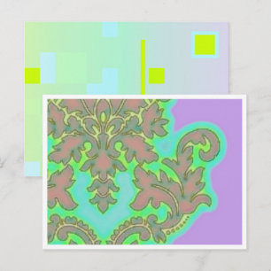 Cartão postal da flor de lírio com moldura