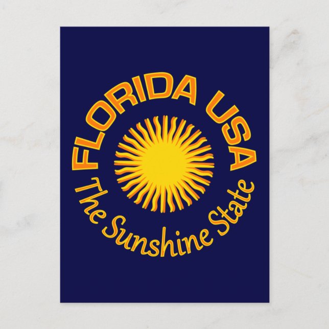 Cartão postal da Flórida EUA - personalizar (Frente)