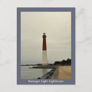 Cartão postal da foto do farol de Barnegat Light
