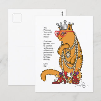 Cartão Postal da Gata Glamourosa
