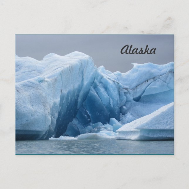 Cartão postal da geleira Alaskan (Frente)