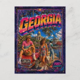 Cartão postal da Geórgia dos anos 80 Retro