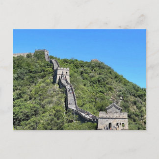 Cartão postal da Grande Muralha da China subindo a