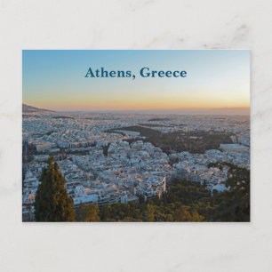 Cartão postal da Grécia de Atenas Sunset