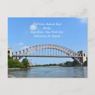 Cartão postal da Hell Gate Rail Bridge New York