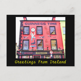 Cartão postal da hora feliz da Irlanda