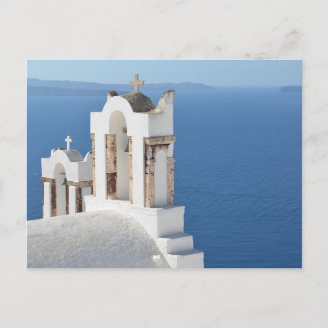 Cartão postal da Igreja Santorini (Frente)