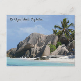 Cartão postal da Ilha das Seicheles La Digue