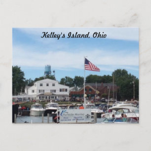 Cartão postal da Ilha Kelley Marina Ohio