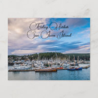 Cartão postal da Ilha San Juan, no porto de sexta-