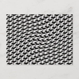 Cartão postal da ilusão de cubos geométricos defor