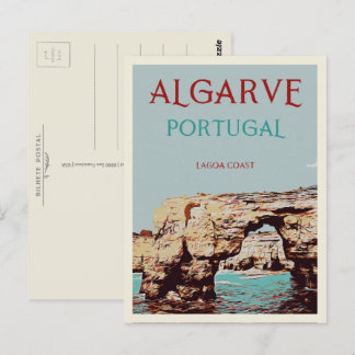 Cartão postal da ilustração costeira de Lagoa no A