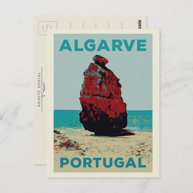 Cartão postal da ilustração costeira do Cliff Alga (Frente/Verso)