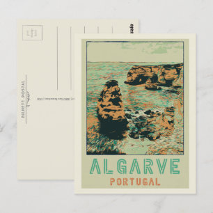Cartão postal da ilustração costeira do Cliff Alga