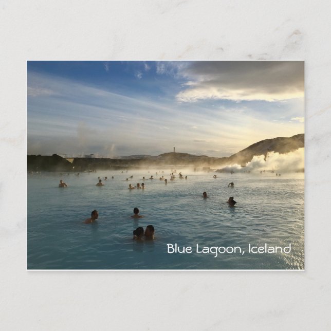 Cartão Postal da Lagoa Azul Islândia (Frente)