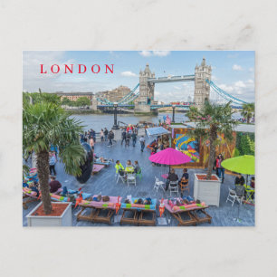 Cartão postal da London Tower Bridge no verão