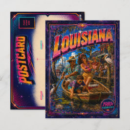 Cartão postal da Louisiana dos anos 80 Retro