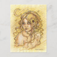 Cartão postal da lua de verão