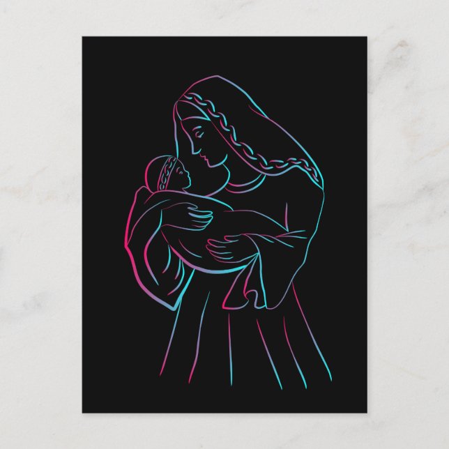 Cartão postal da mãe e da criança (Frente)