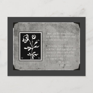 Cartão postal da mãe para filha