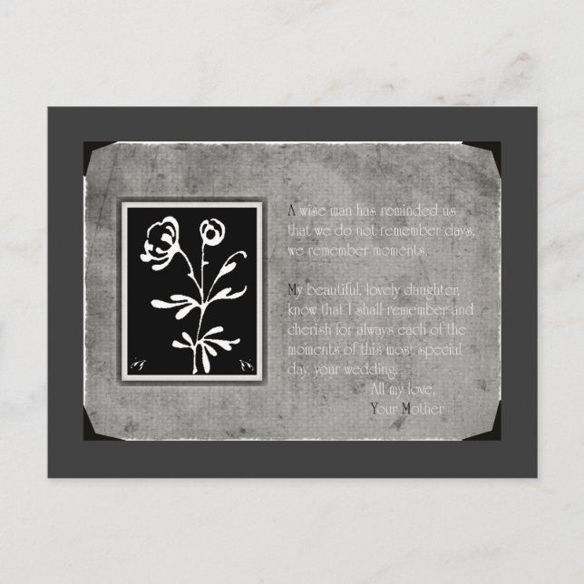 Cartão postal da mãe para filha (Frente)