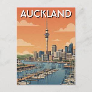 Cartão Postal da Marina de Auckland na Nova Zelând