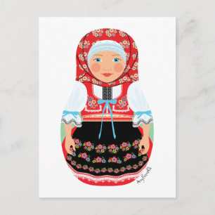 Cartão Postal da Matryoshka Tcheca