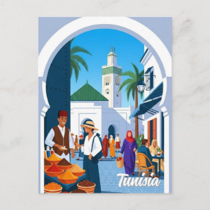 Cartão postal da Medina de Tunes Tunísia