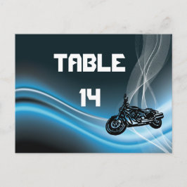 Cartão postal da mesa de casamento da bicicleta az