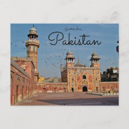 Cartão postal da Mesquita Wazir Khan Lahore Pakist