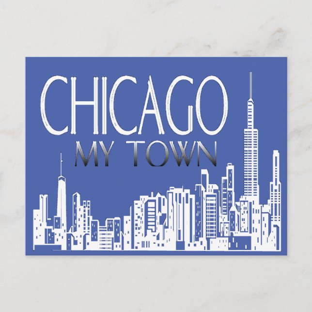 Cartão postal da minha cidade Chicago (Frente)