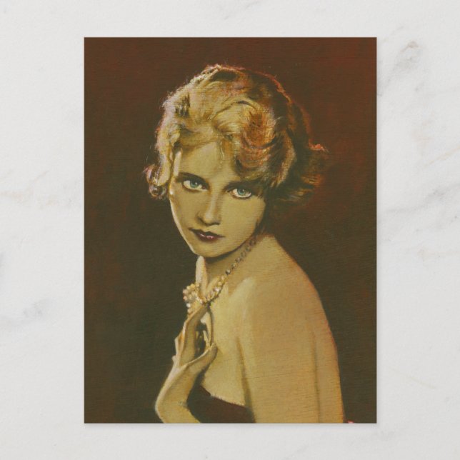Cartão postal da moda Vintage de 1930 (Frente)